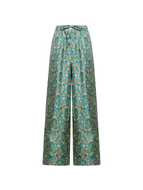 Pierre-Louis Mascia Aloe floral-pattern palazzo pants
