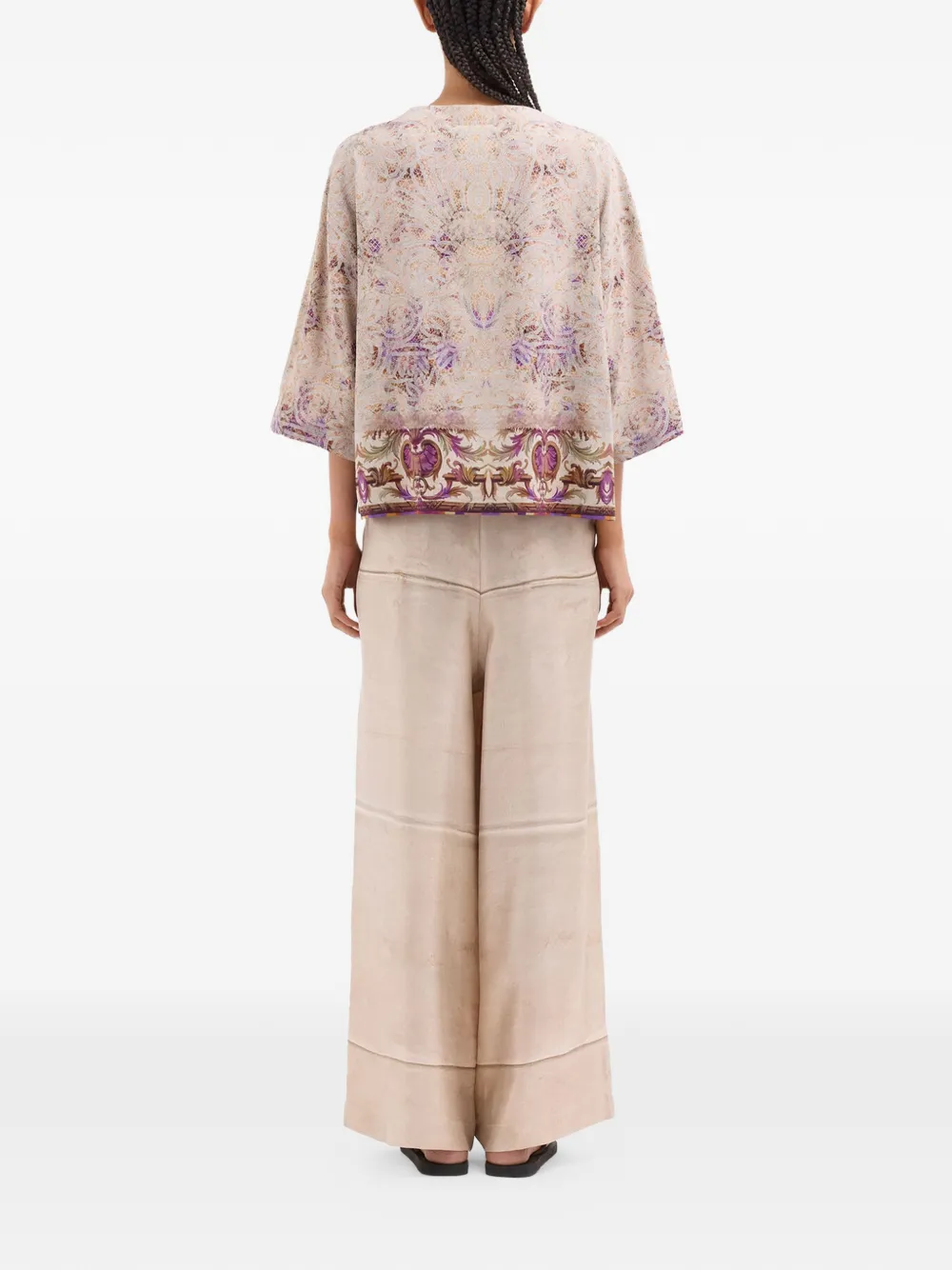 Pierre-Louis Mascia Adanastr T-shirt met paisley-print Paars