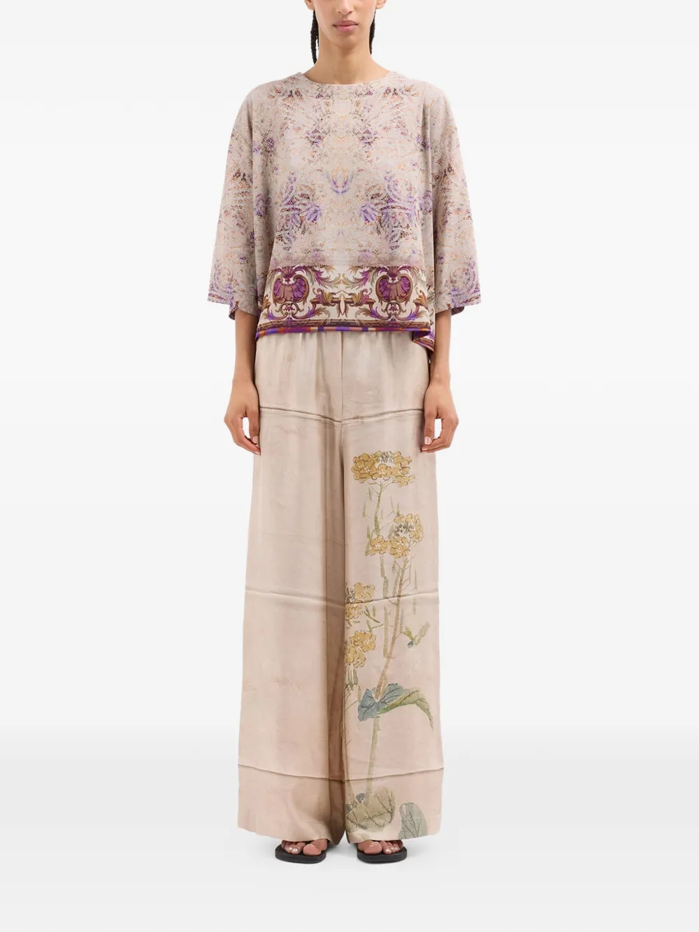 Pierre-Louis Mascia Adanastr T-shirt met paisley-print Paars