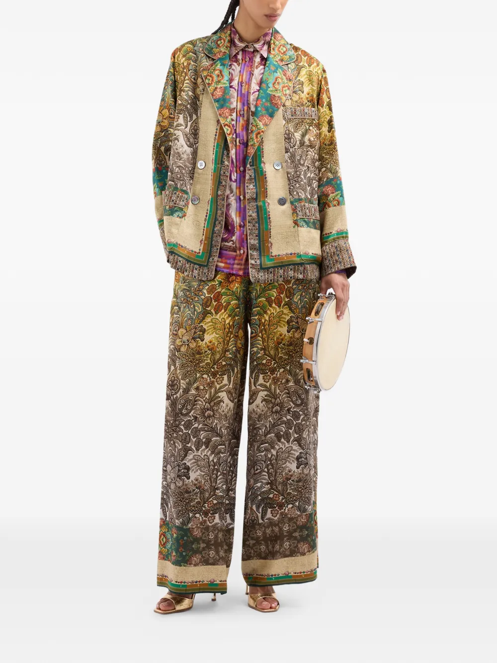  Pierre-louis Mascia Mutka Palazzo Pants - Green 