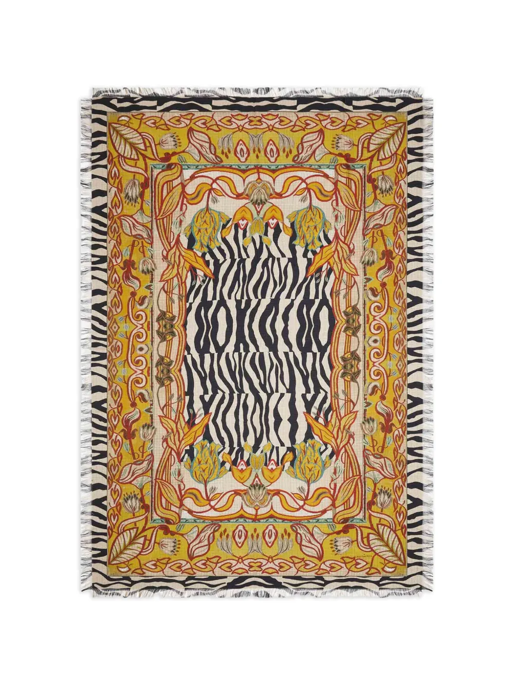 Pierre-Louis Mascia Aloeuw floral-print scarf - Giallo