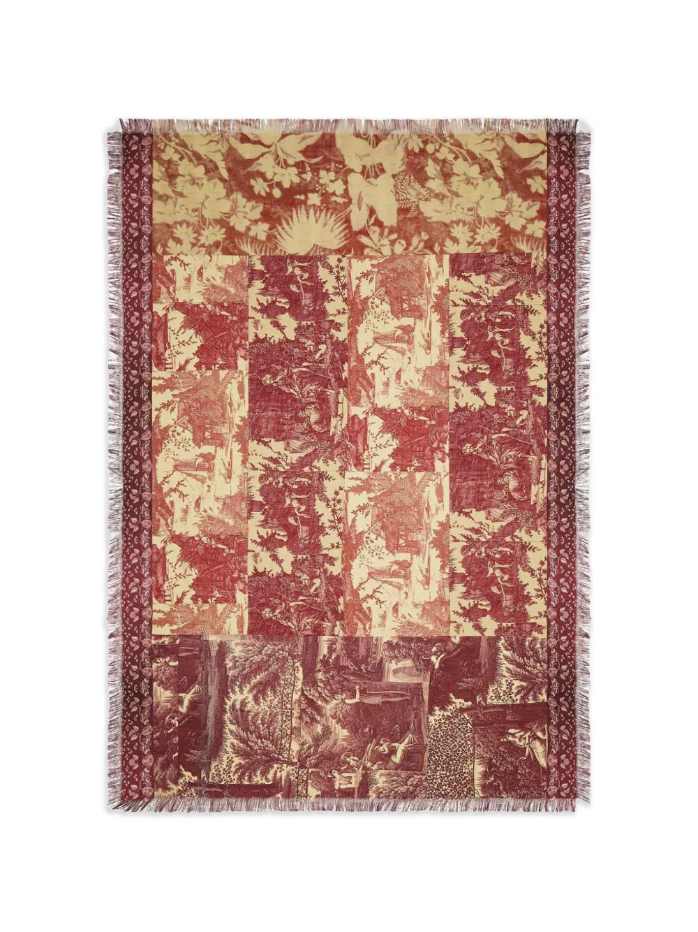 Pierre-Louis Mascia Aloeuw patterned scarf - Rosso
