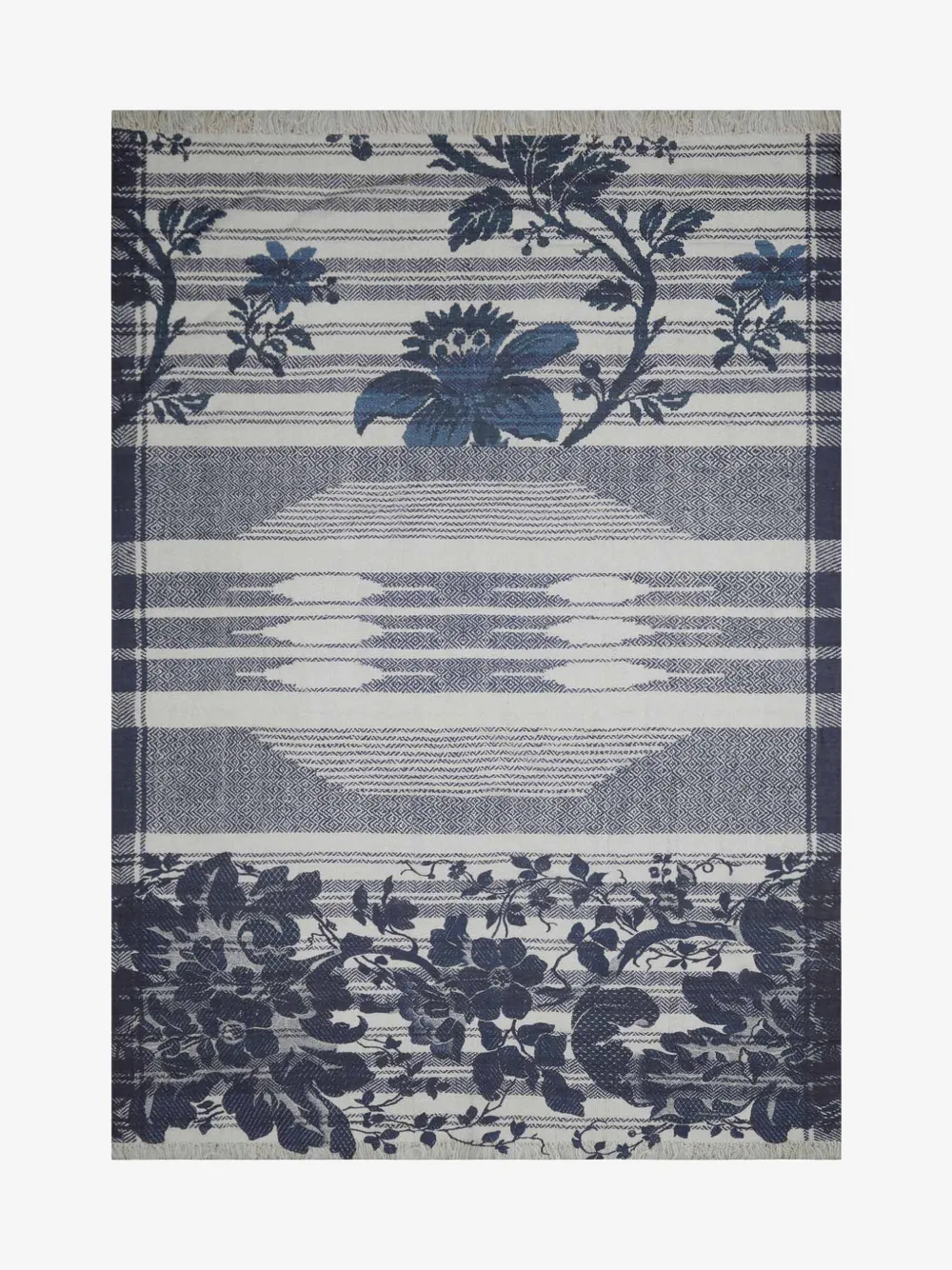 Pierre-Louis Mascia Hawnbci floral-print scarf - Blu