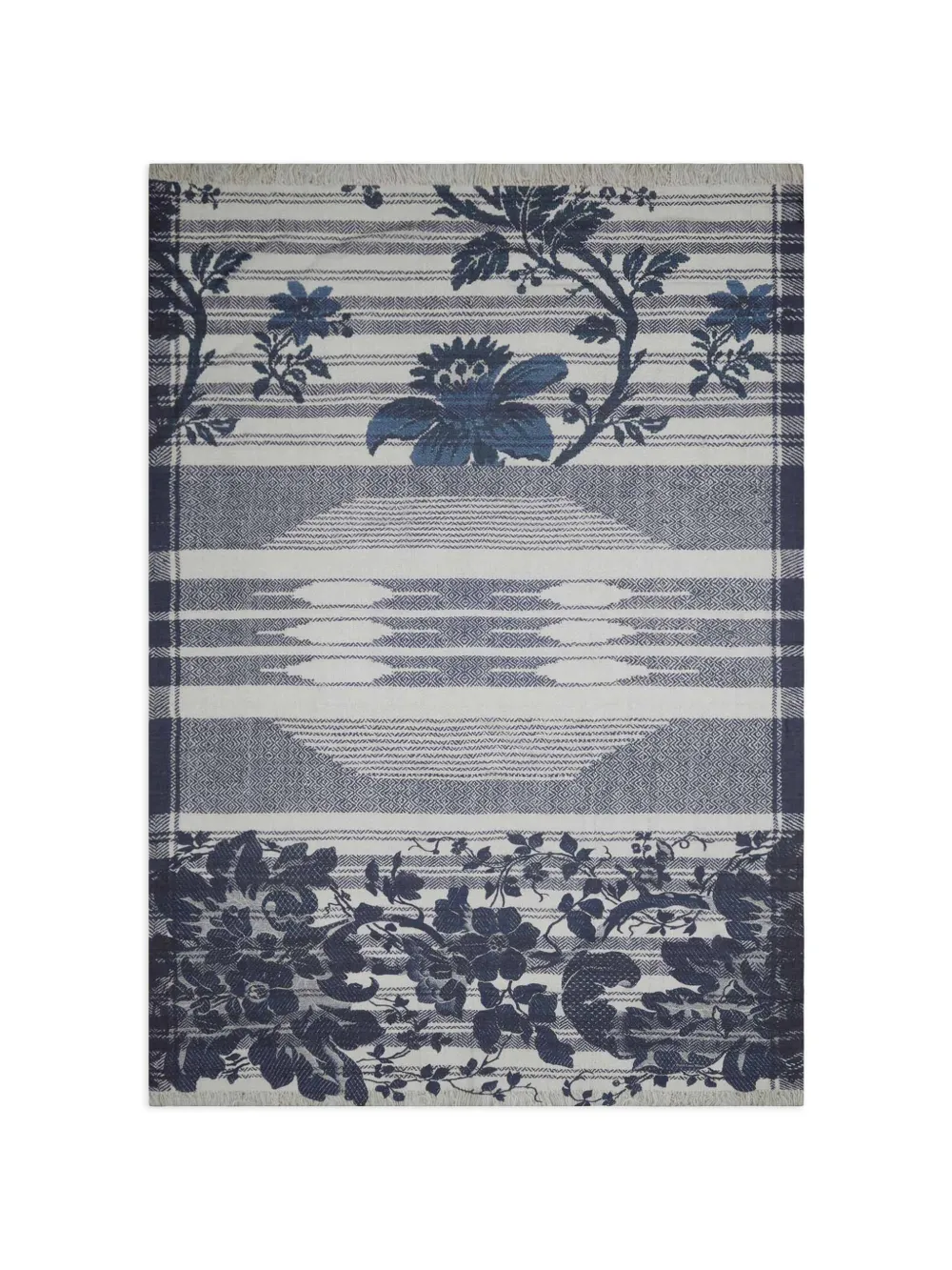 Pierre-Louis Mascia Hawnbci floral-print scarf - Blu