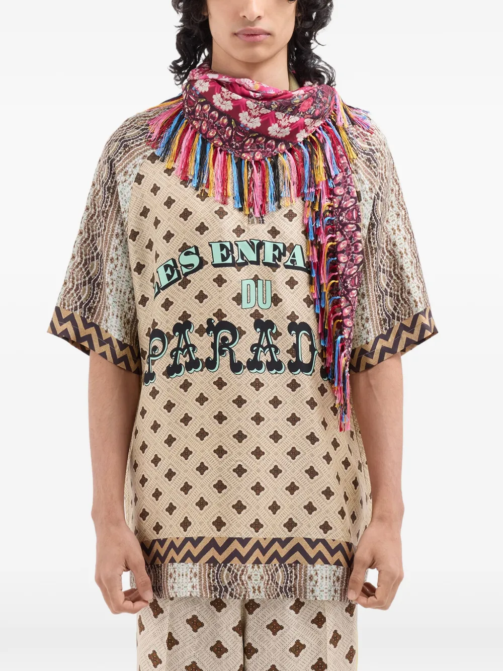 Aloeuw Floral-Print Scarf