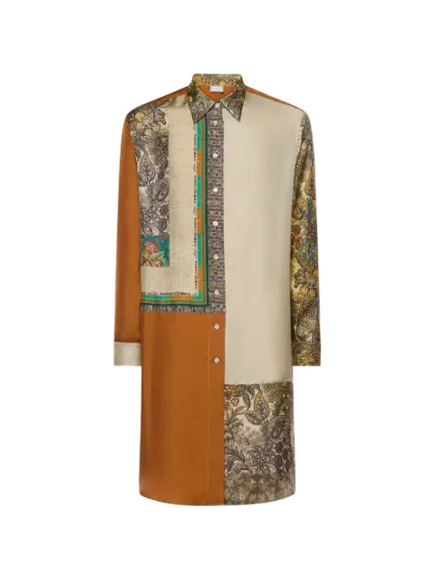 Pierre-Louis Mascia Aloe patchwork long-sleeve shirt