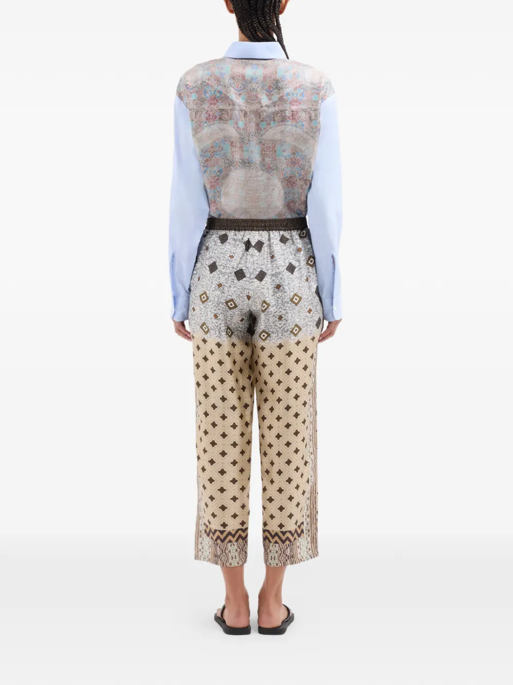 Pierre-Louis Mascia Aloe geometrische broek Beige