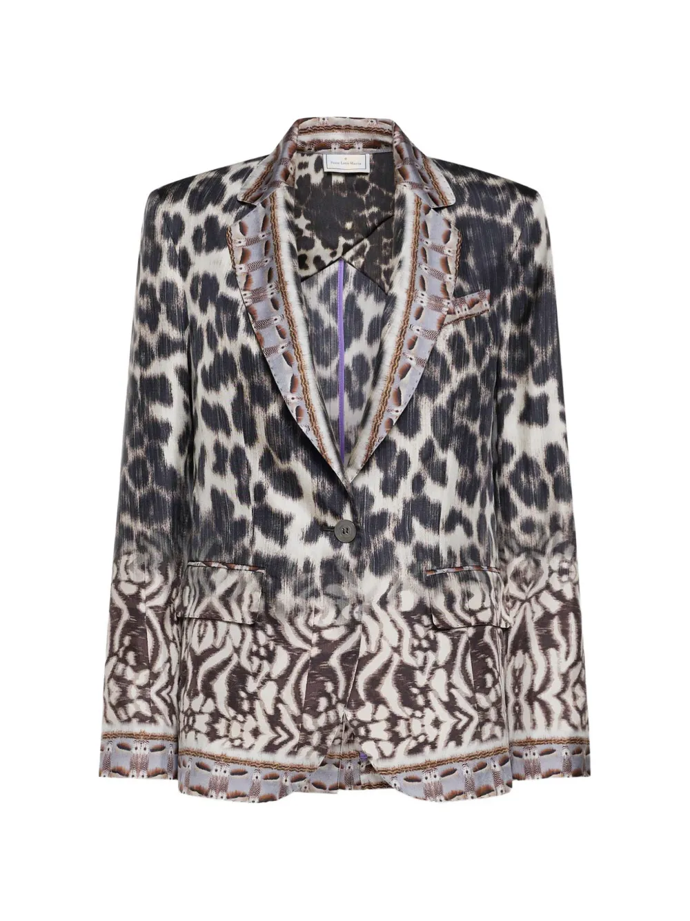 Pierre-Louis Mascia Ciadox animal-print single-breasted blazer - Nero