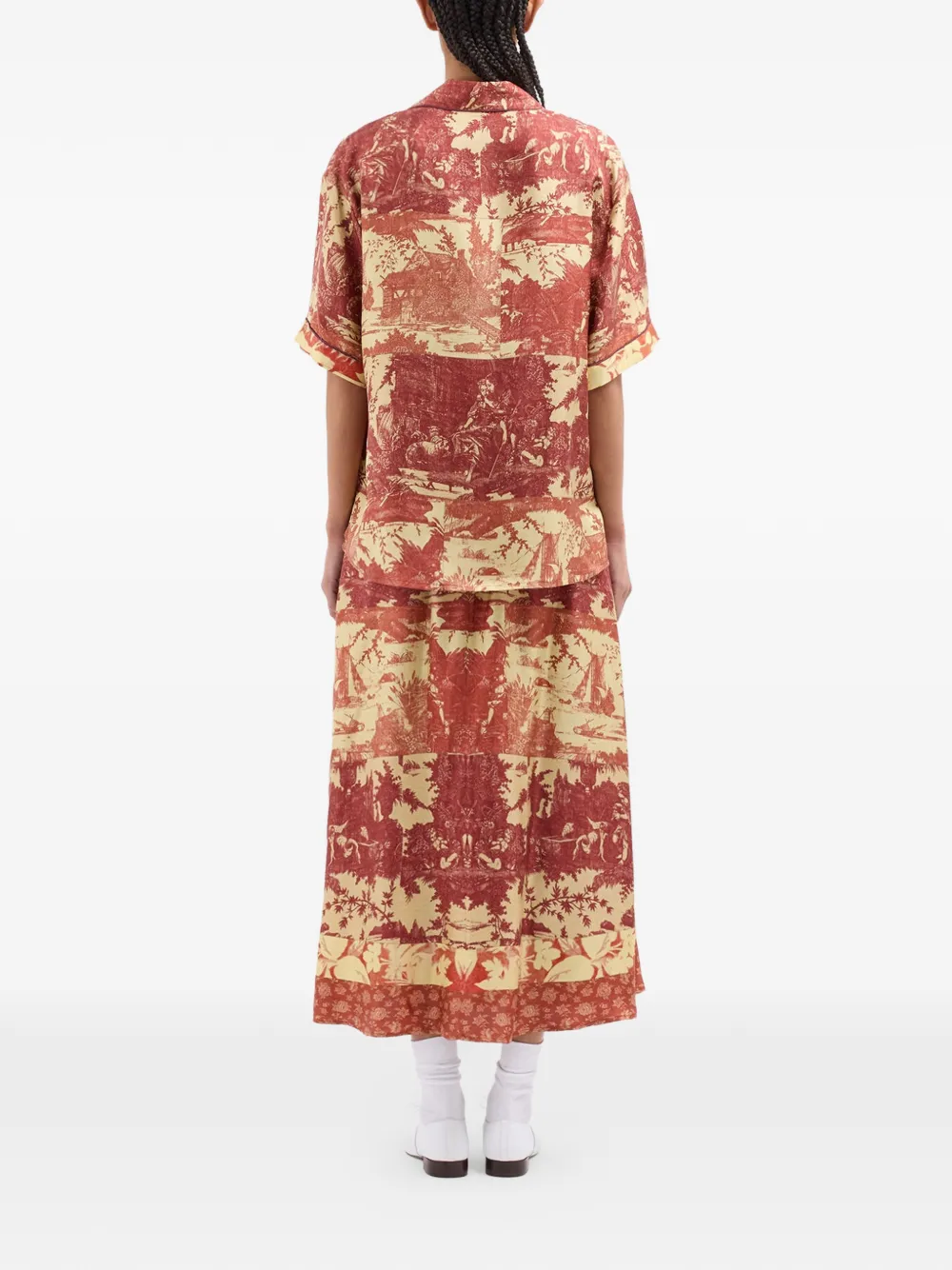 Pierre-Louis Mascia Aloe shirt met korte mouwen Rood