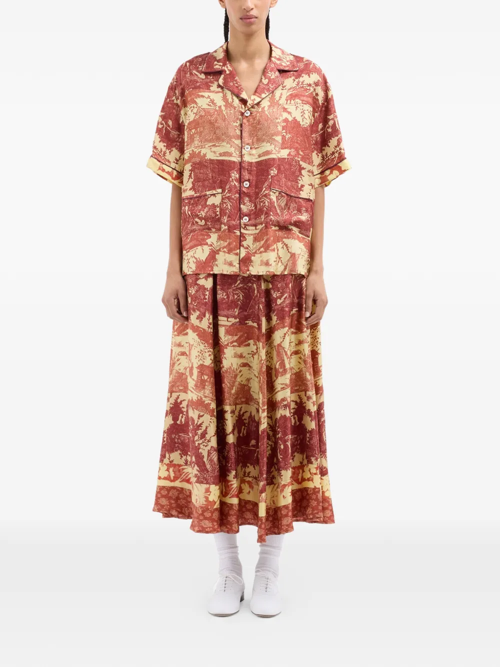 Pierre-Louis Mascia Aloe shirt met korte mouwen Rood