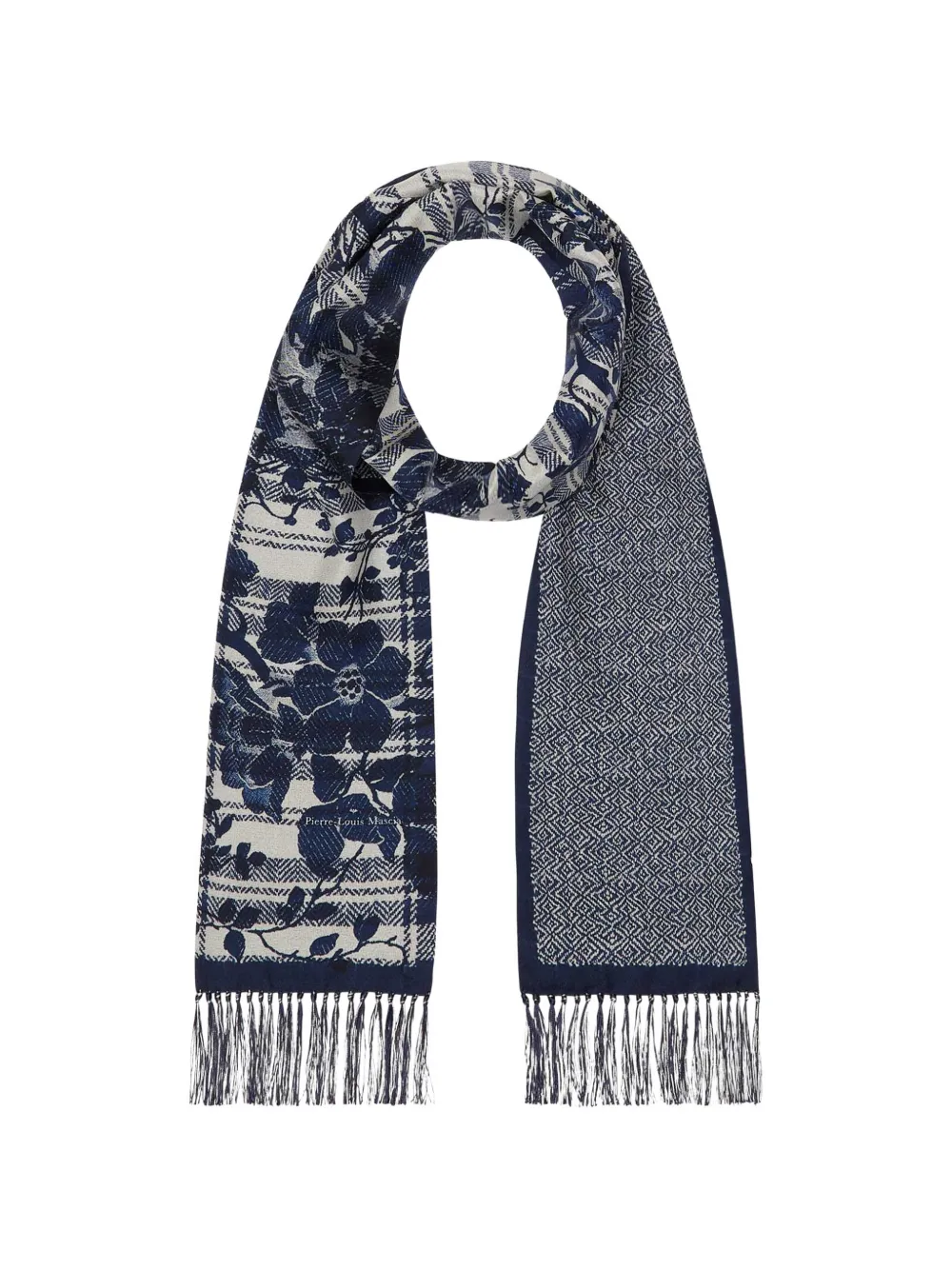 Pierre-Louis Mascia Sjaal met bloemenprint Blauw