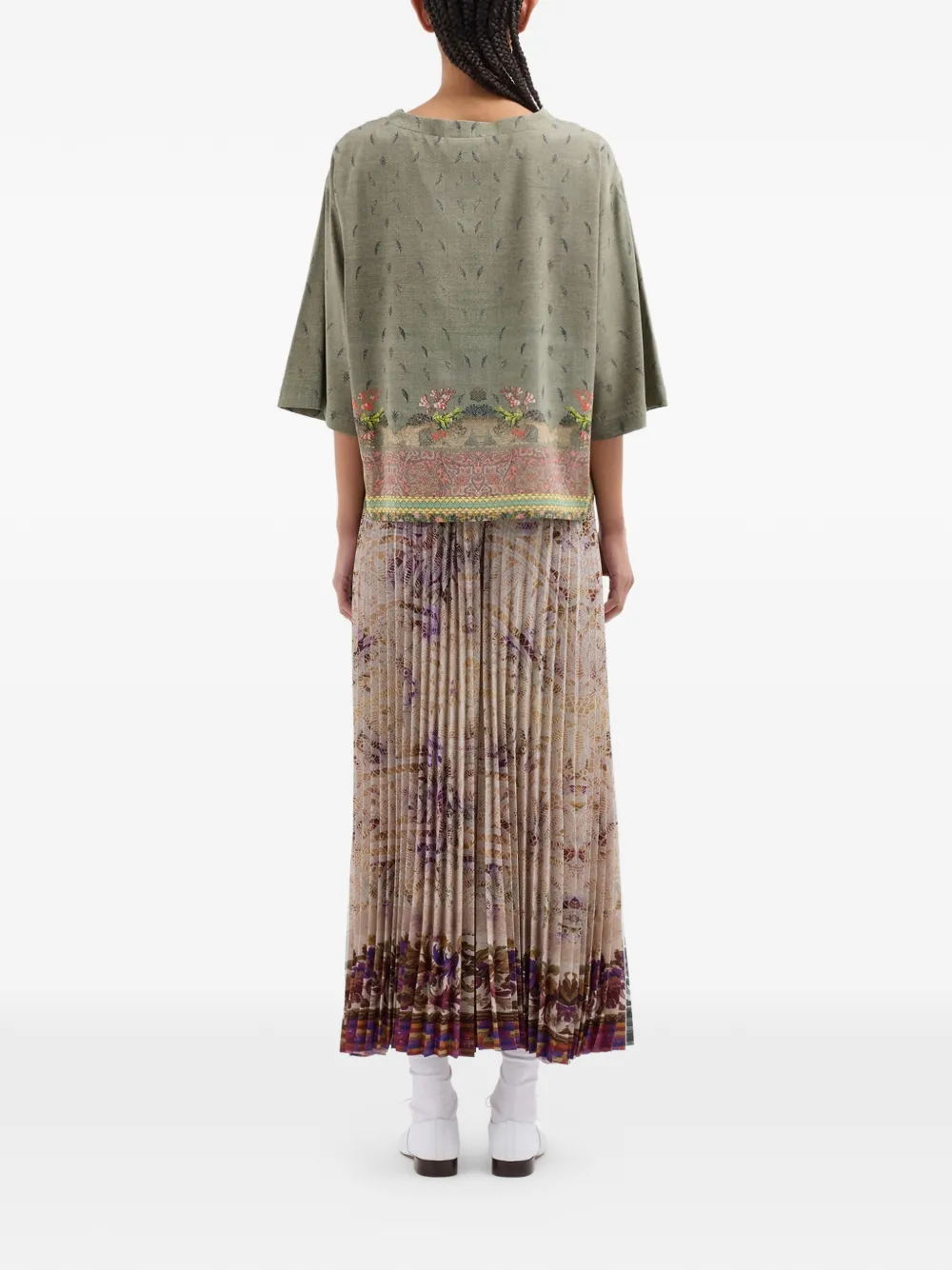 Pierre-Louis Mascia Adanastr T-shirt met bloemenprint Groen