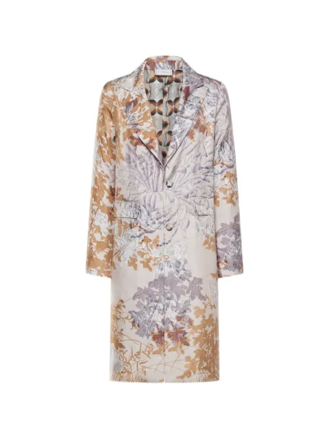 Pierre-Louis Mascia botanical-print single-breasted coat