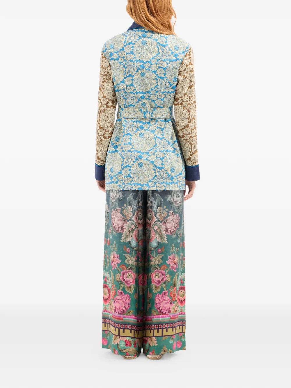 Ricordo Floral-Print Shawl-Collar Jacket