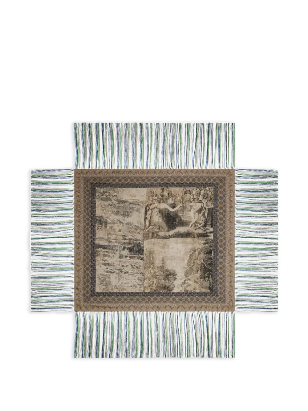 Pierre-Louis Mascia tapestry fringed silk scarf - Toni neutri
