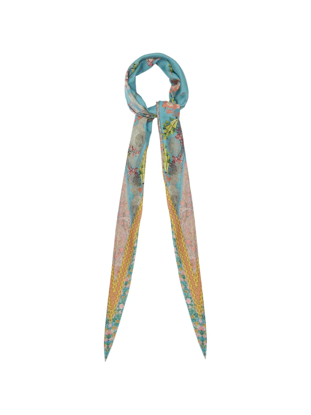Pierre-Louis Mascia floral-pattern scarf - Blu