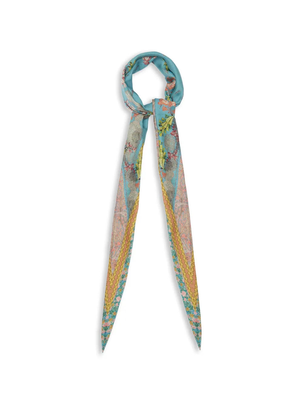 Pierre-Louis Mascia floral-pattern scarf - Blu