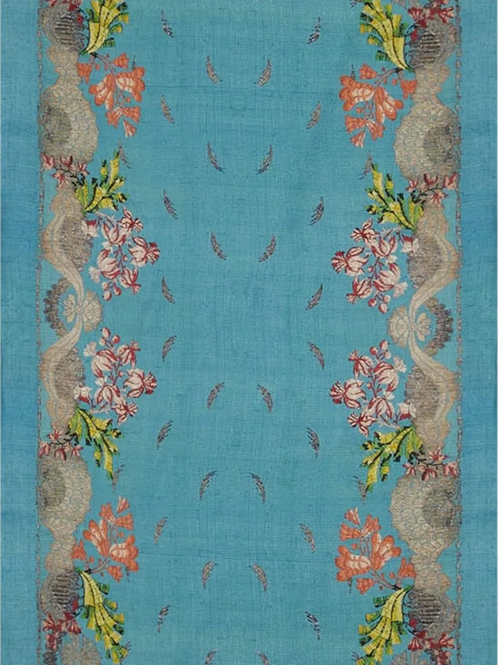 Pierre-Louis Mascia Sjaal met bloemenprint Blauw