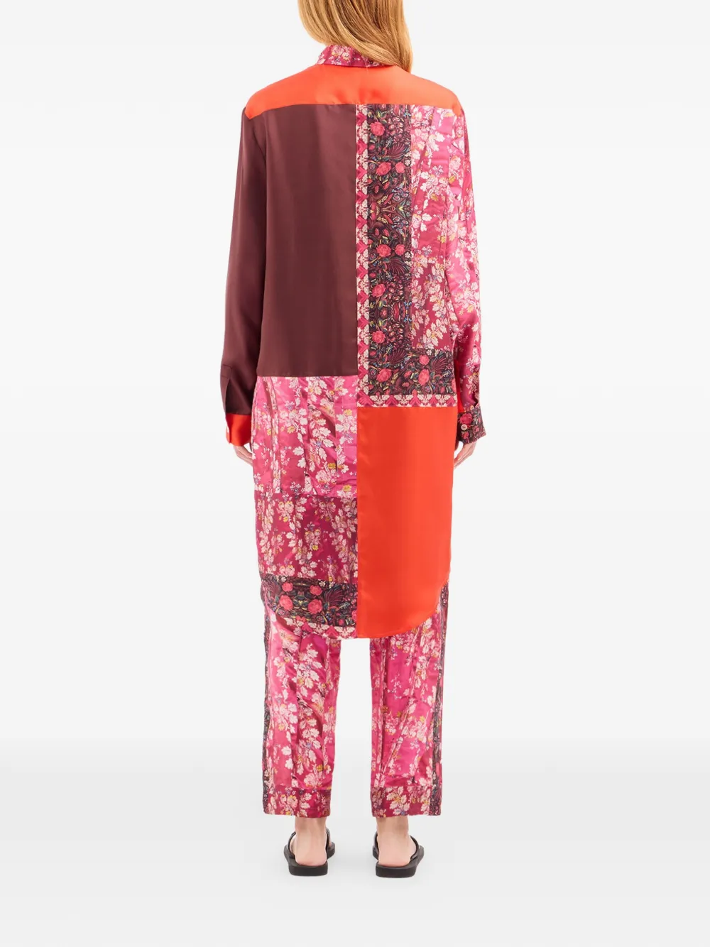 Pierre-Louis Mascia Shirt met patchwork design Roze