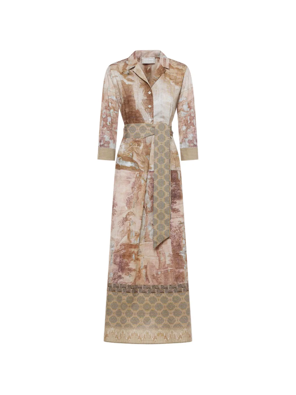 Pierre-Louis Mascia Diomede belted midi shirt dress - Marrone