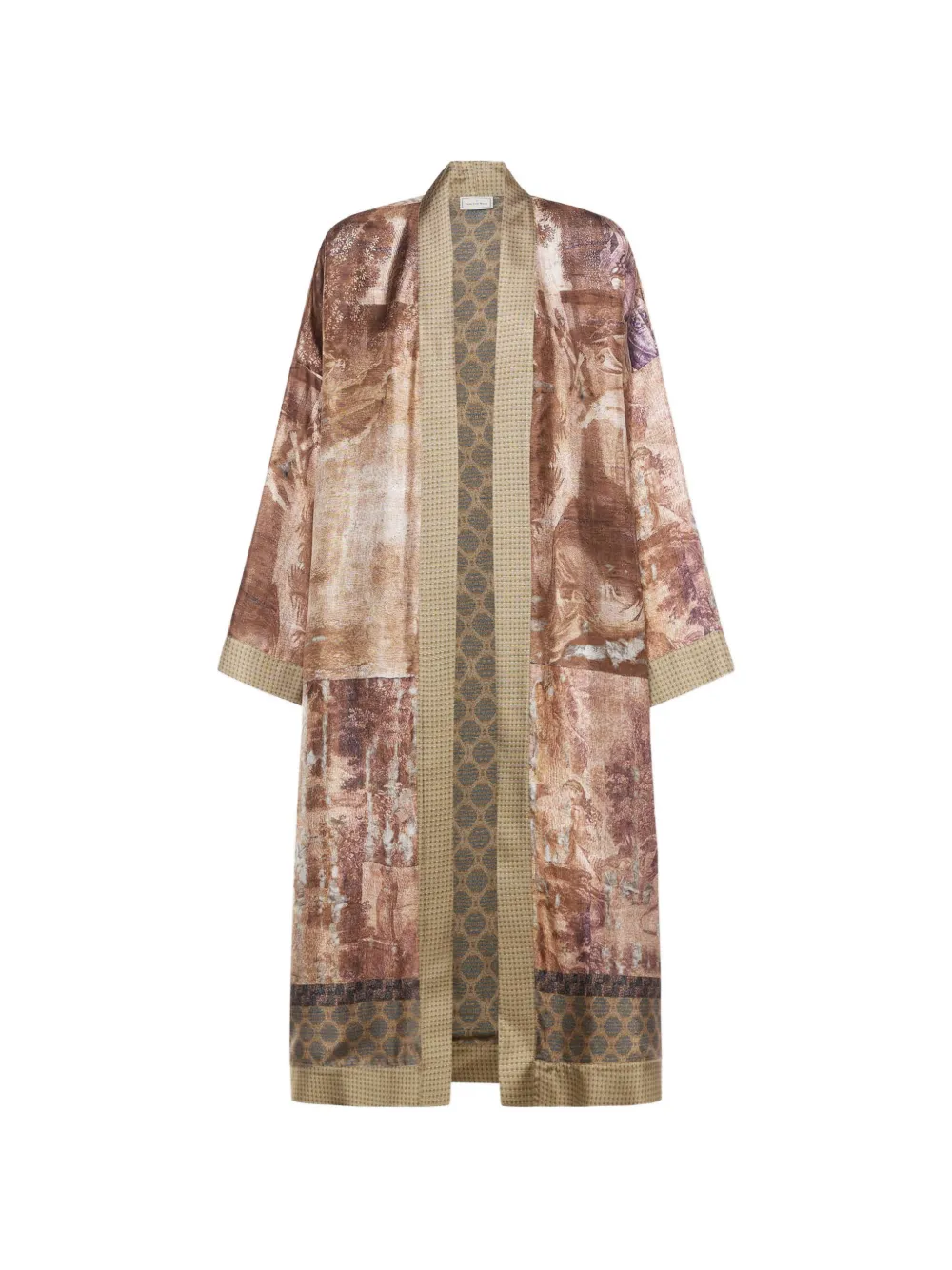 Pierre-Louis Mascia Aloe geometric-border coat - Marrone
