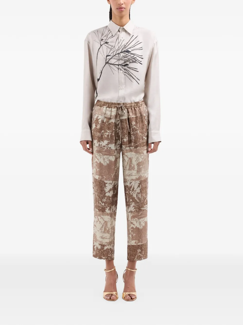  Pierre-louis Mascia Elasticated-waistband Trousers - Neutrals 