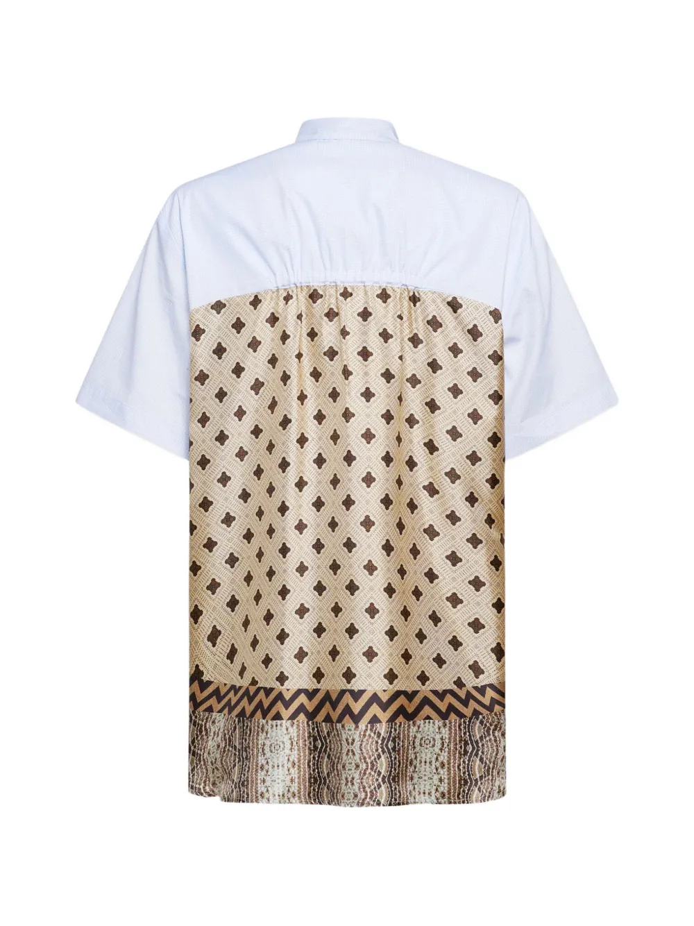 Pierre-Louis Mascia Geometrisch shirt met puntkraag Blauw