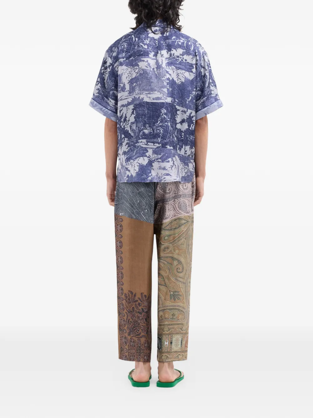 Pierre-Louis Mascia Shirt met Cubaanse kraag Blauw