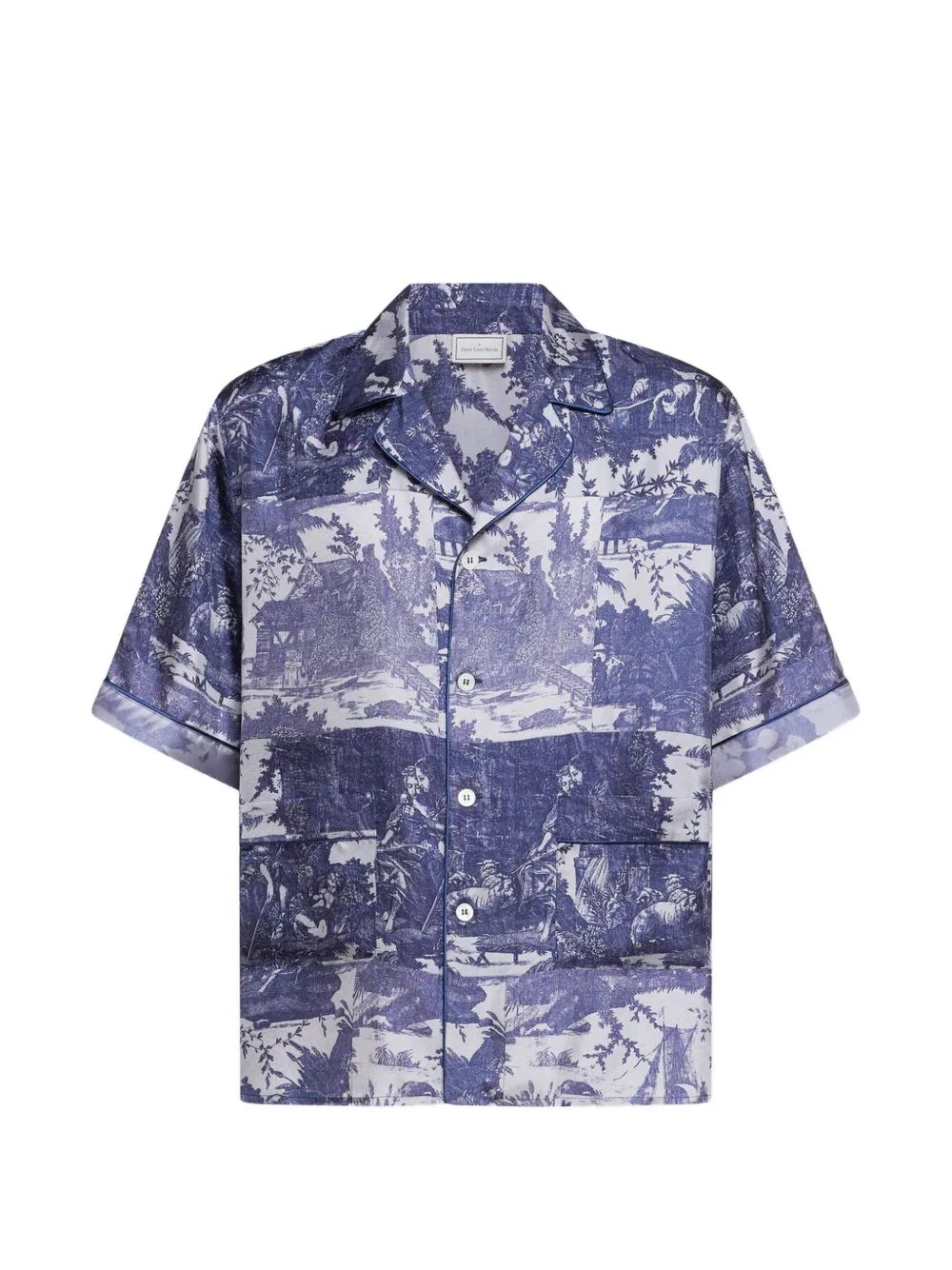 Pierre-Louis Mascia camp-collar shirt - Blu