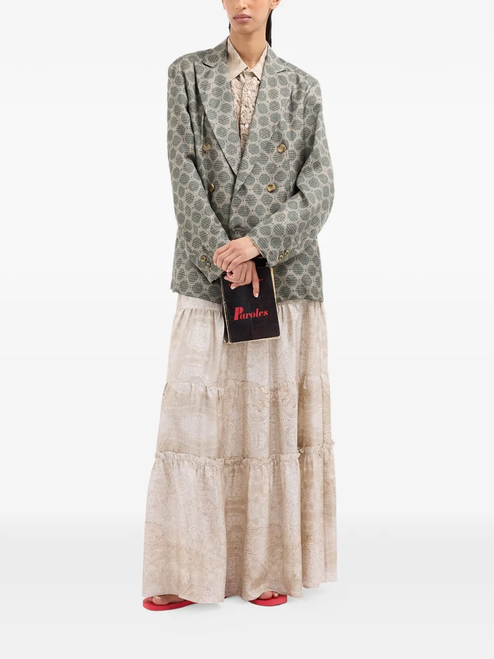 Geometric-Pattern Blazer