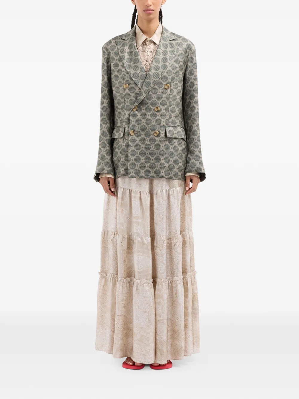 Geometric-Pattern Blazer
