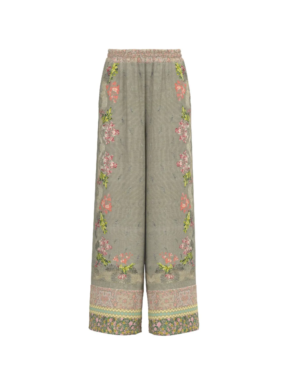 Pierre-Louis Mascia floral paisley palazzo pants - Verde