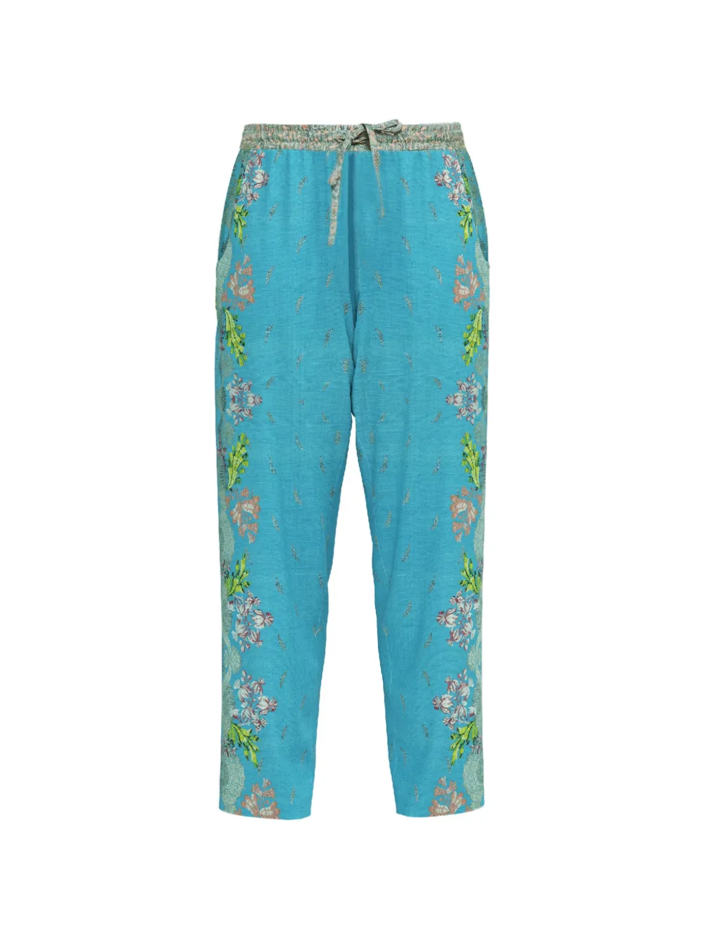 Pierre-Louis Mascia Pantaloni Aloe a fiori - Blu
