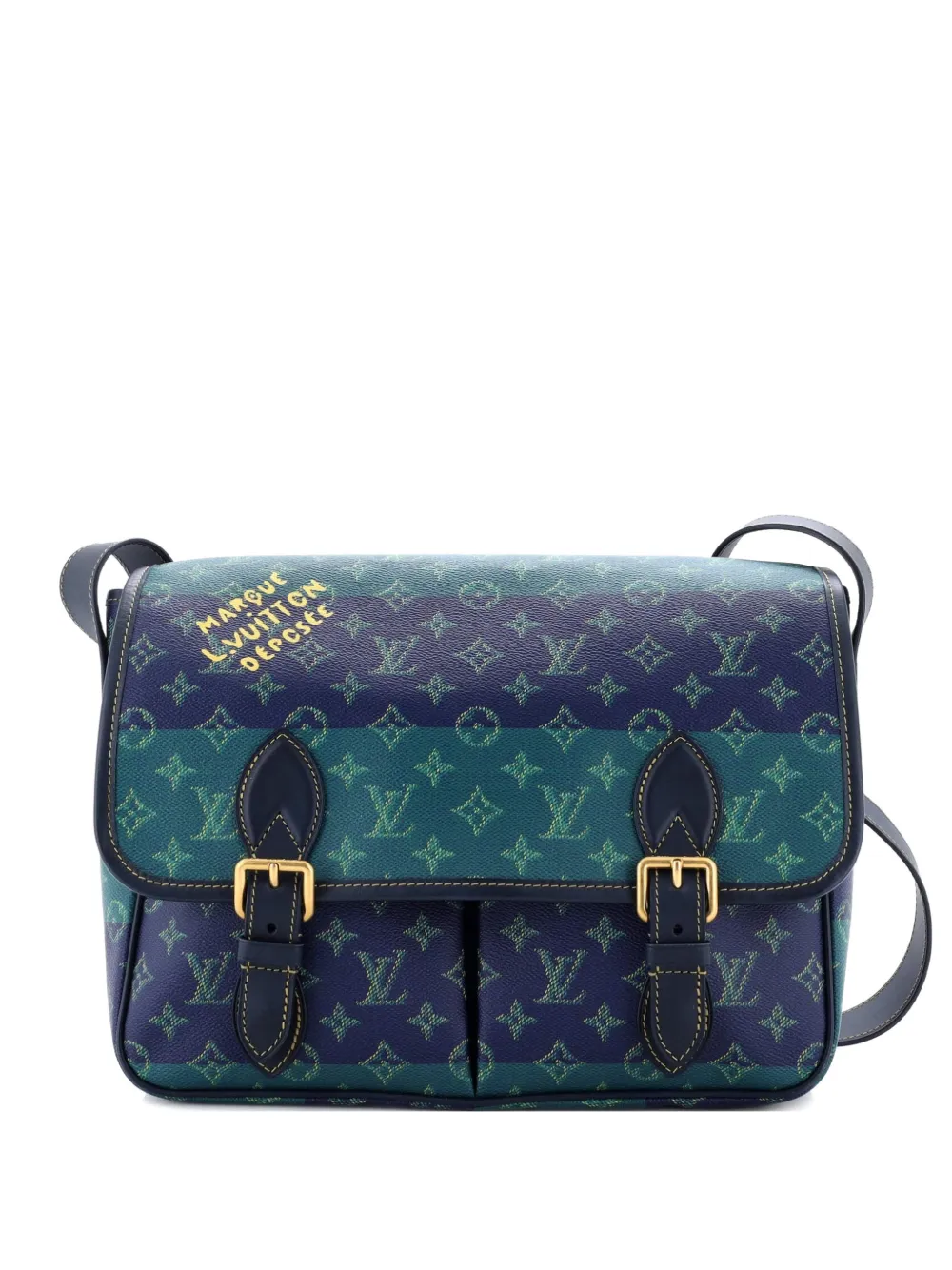 Louis Vuitton Pre-Owned Messenger Limited Edition Monogram Heritage Canvas satchel - Blu