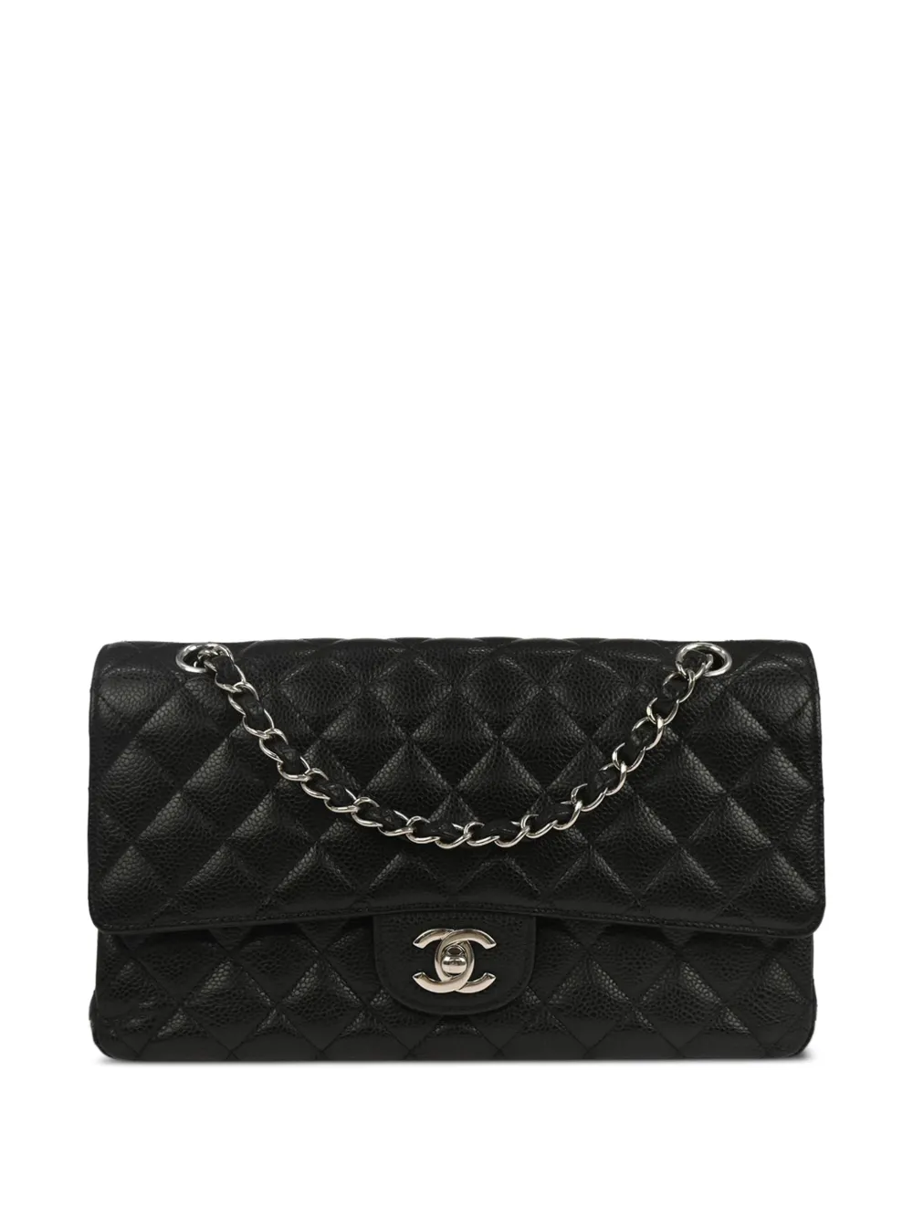 CHANEL Pre-Owned Borsa a spalla media con battente 2017 - Nero