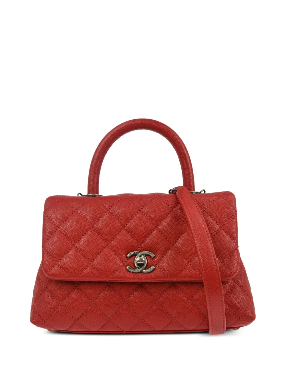 CHANEL Pre-Owned Borsa tote in pelle trapuntata 2016 - Rosso
