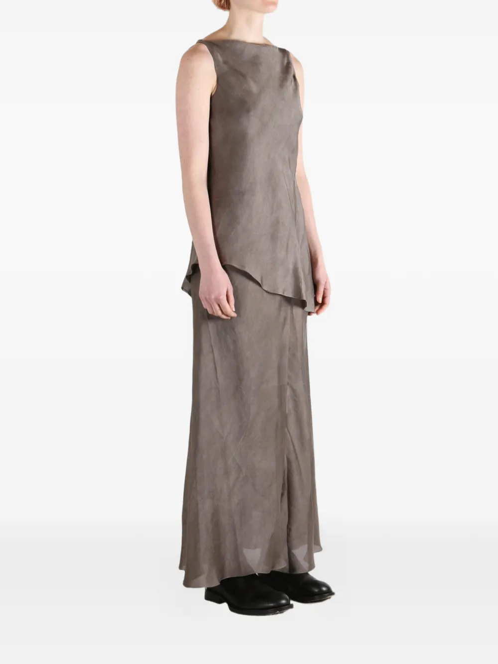  Cortana Constanza Double-layer Dress - Brown 