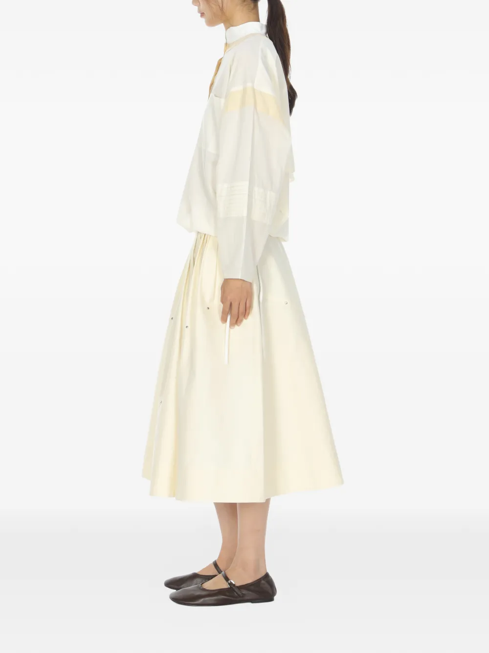  Samuel Guì Yang Blusa A Paneles - Blanco 