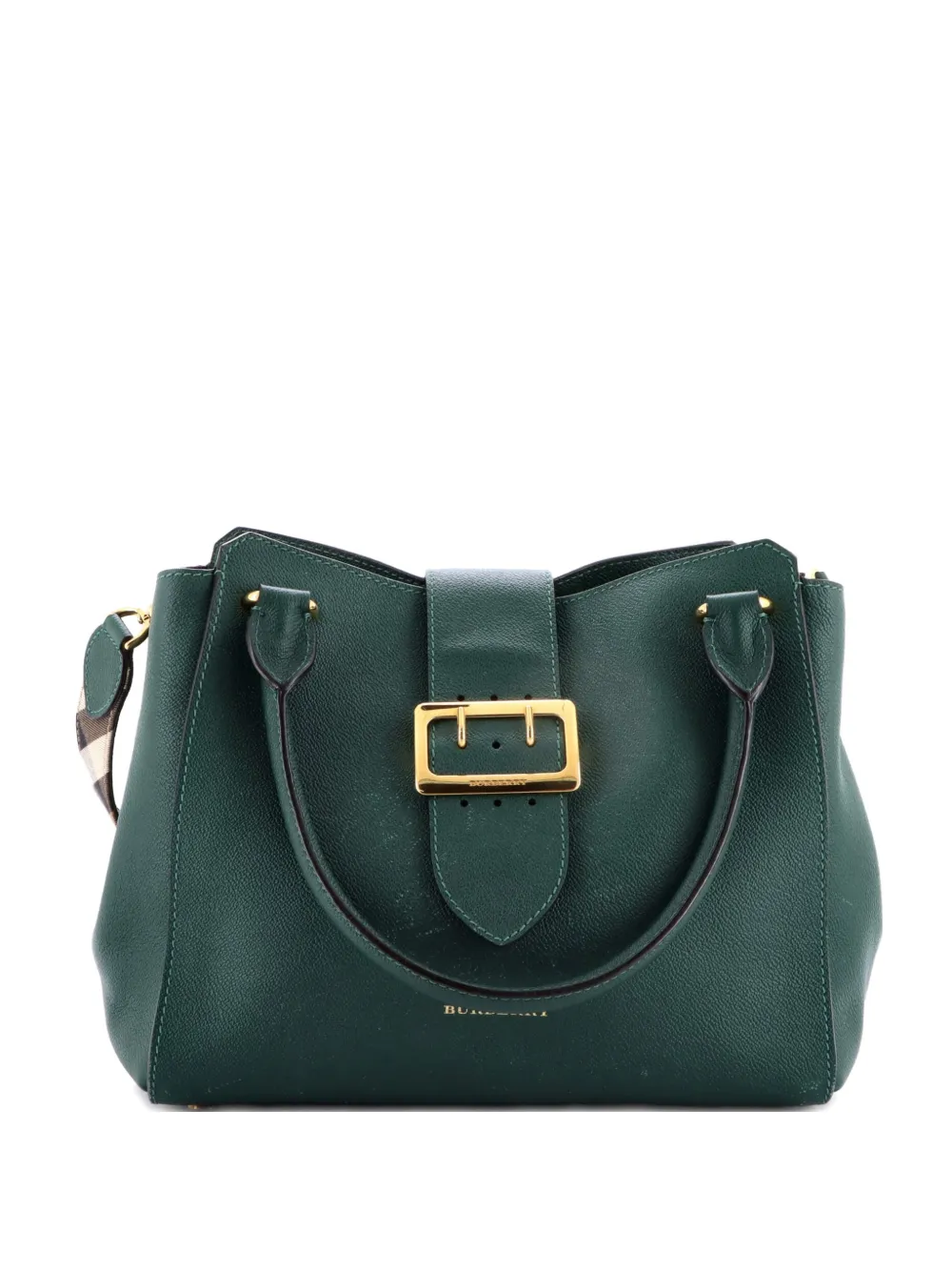 Burberry Pre-Owned Buckle Leather Medium tote bag - Verde