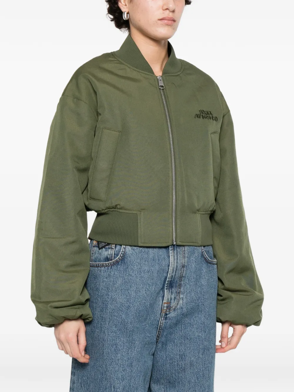  Axel Arigato Lola Logo-embroidered Bomber Jacket - Green 