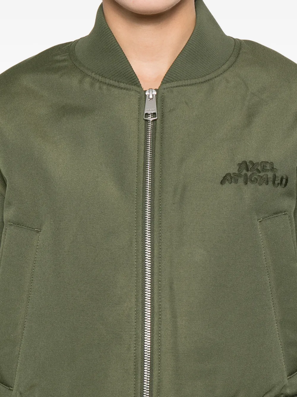 Axel Arigato Lola bomberjack met geborduurd logo Groen