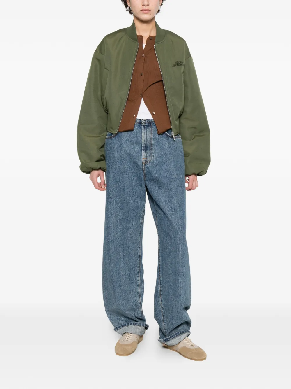  Axel Arigato Lola Logo-embroidered Bomber Jacket - Green 
