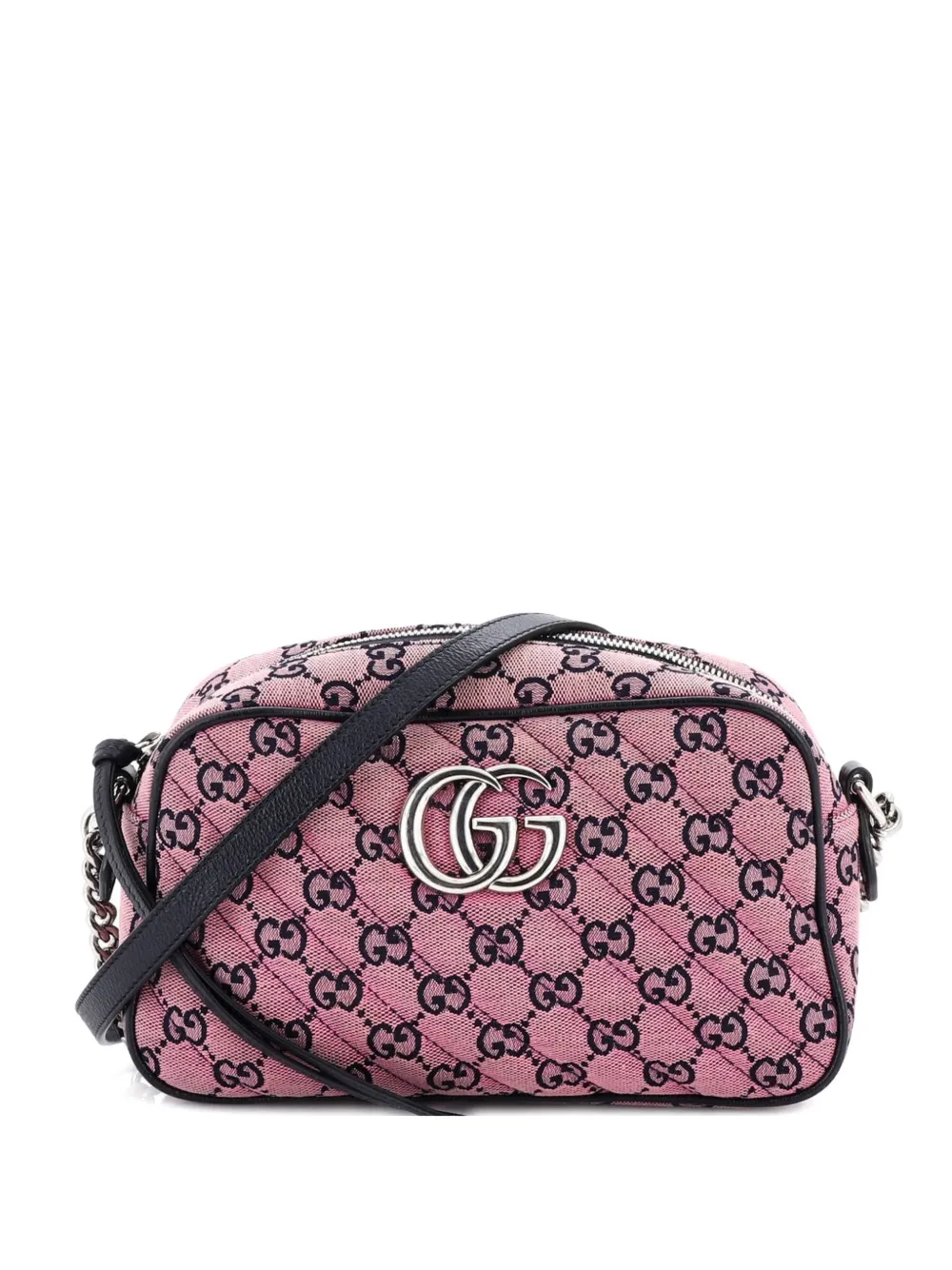 Gucci Pre-Owned GG Marmont Shoulder Bag Multicolor Diagonal Quilted GG Canvas Small crossbody bag - Rosa