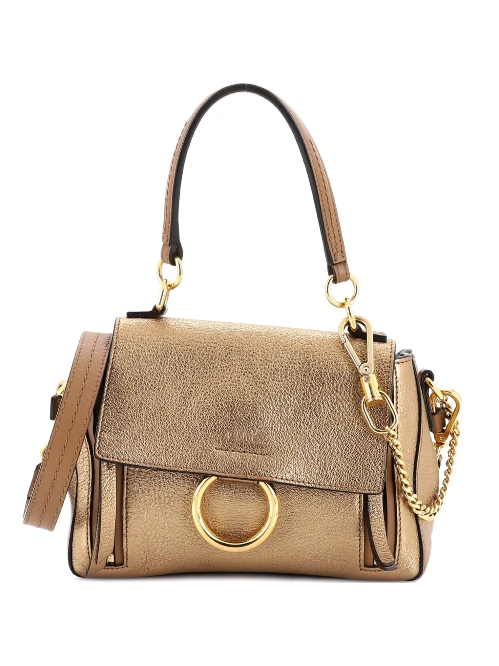 Chloé Pre-Owned Faye Day Bag Leather Mini shoulder bag - Oro