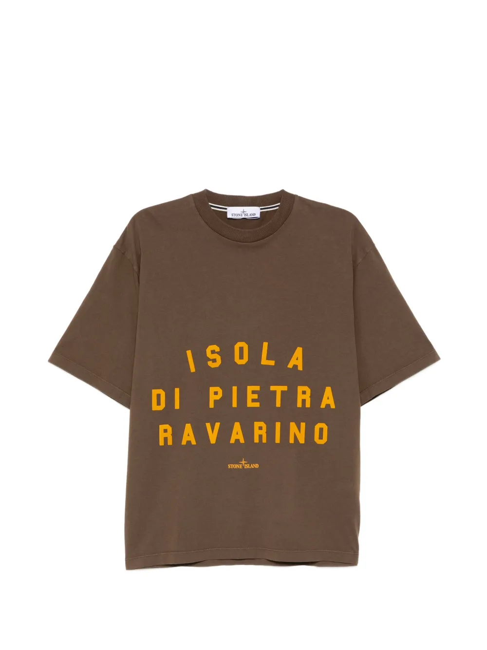 Stone Island logo-print T-shirt - Braun