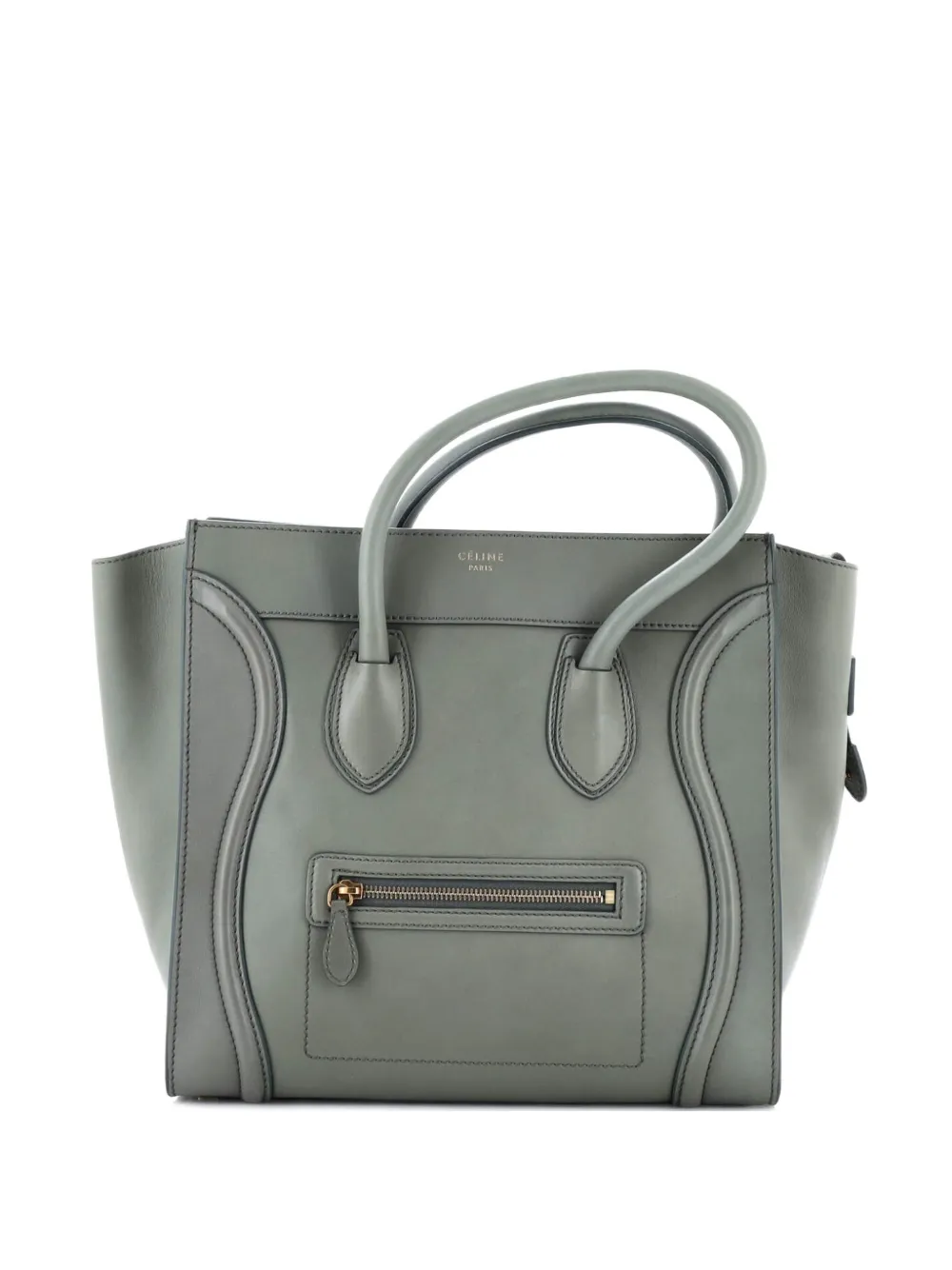 Celine Pre-Owned Luggage Bag Smooth Leather Mini tote bag - Verde