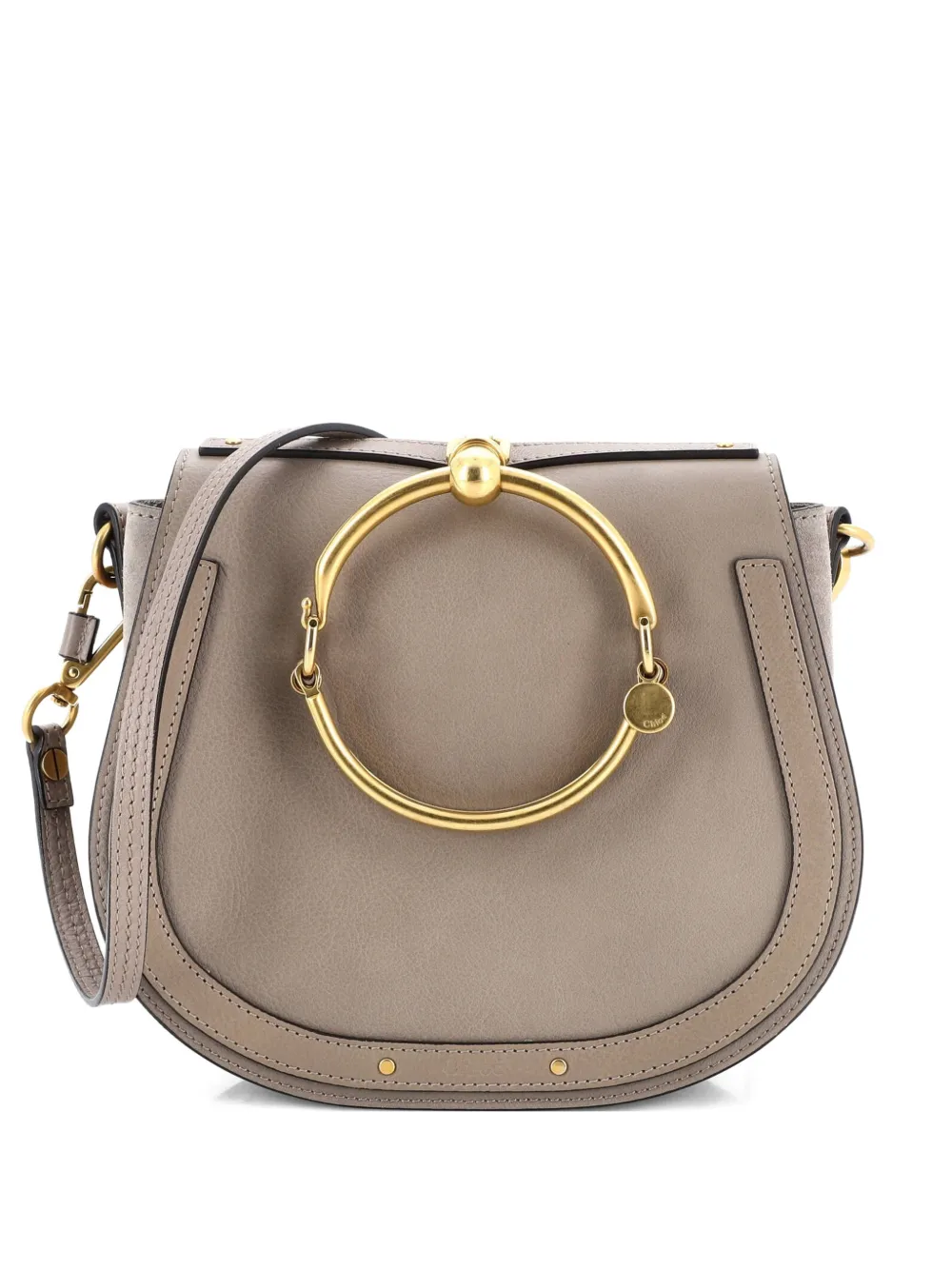 Chloé Pre-Owned Nile Leather Medium crossbody bag - Toni neutri