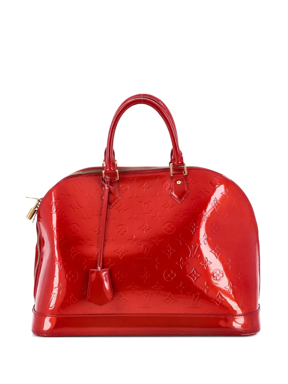 Louis Vuitton Pre-Owned Alma Handbag Monogram Vernis GM satchel - Rosso