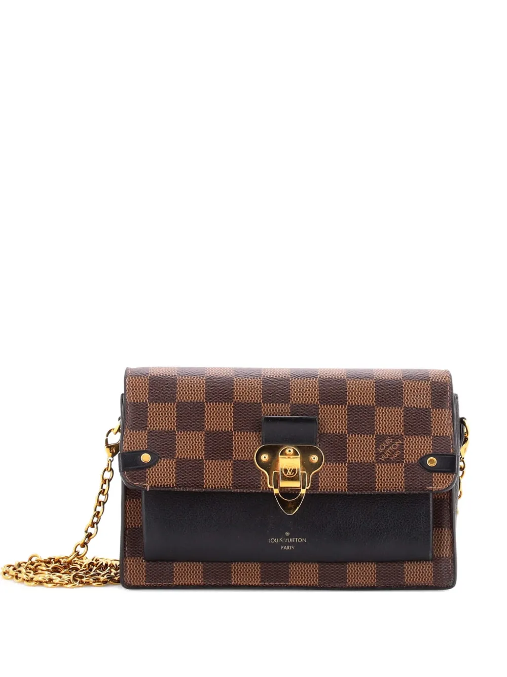 Louis Vuitton Pre-Owned Vavin Chain Wallet NM Damier with Leather crossbody bag - Marrone