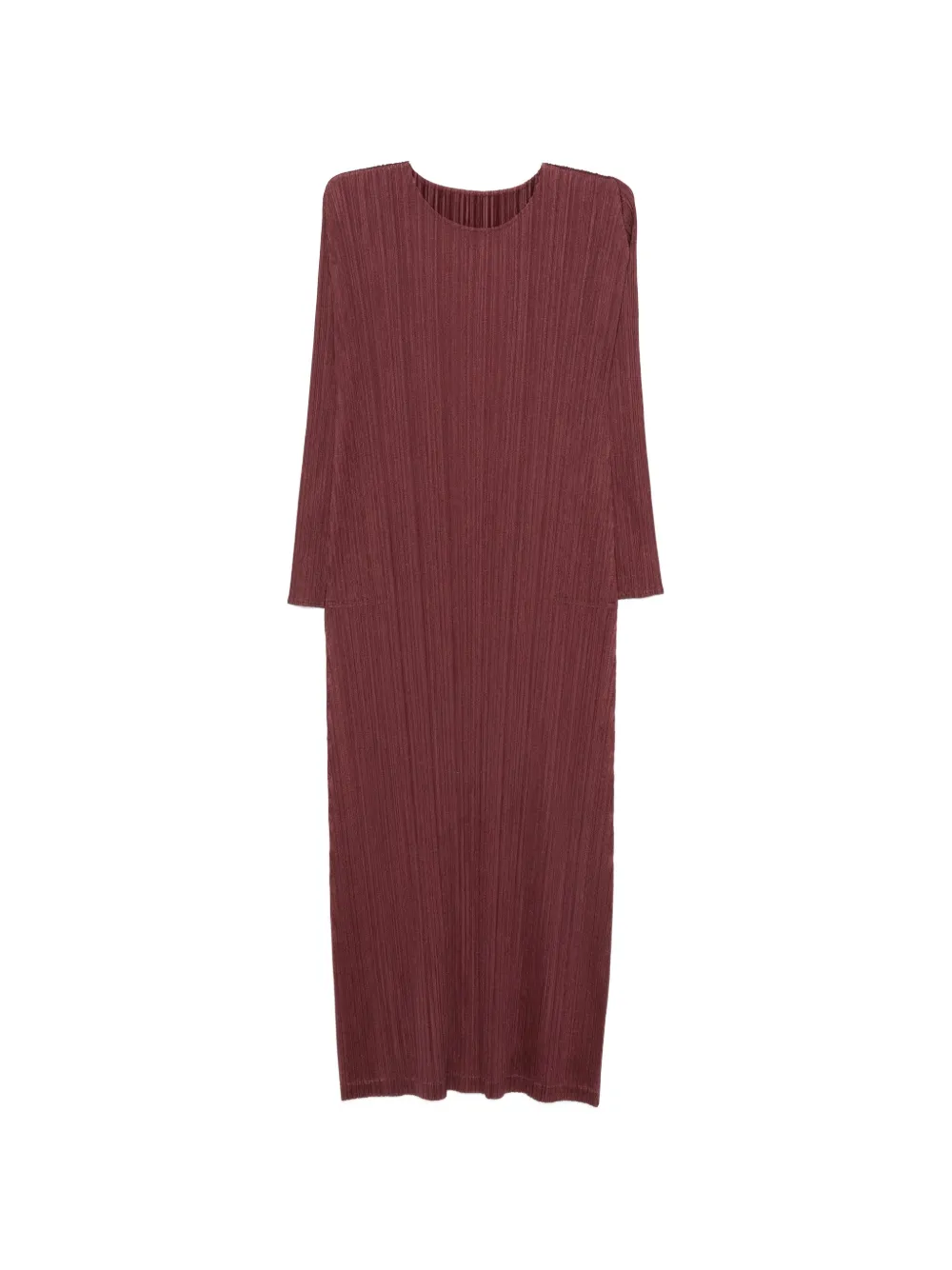 Pleats Please Issey Miyake pleated midi dress - Rosso